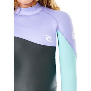 2021 Rip Curl Combinaison Junior Omega 4/3mm Gbs Back Zip Wsm9rb - Violet